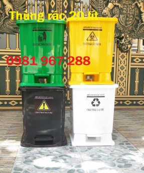 Thùng rác 20 lít màu xanh ,thùng rác y tế 20 lít