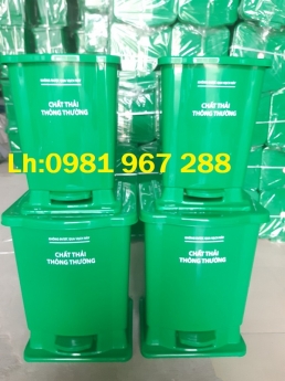 Thùng rác 20 lít màu xanh ,thùng rác y tế 20 lít