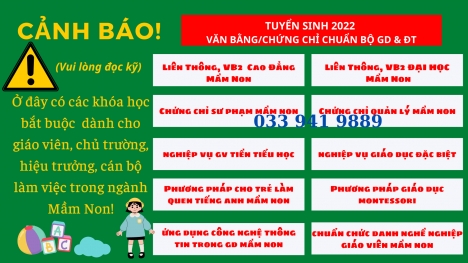 Khai giảng lớp đào tạo chính quy, liên thông, VB2 mầm non, tiểu học tại Hà Nội