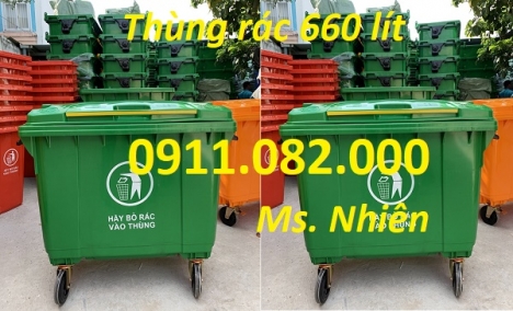 Thùng rác 120 lít 240 lít giá rẻ tại sóc trăng- thùng rác màu xanh nắp kín- lh 0911082000