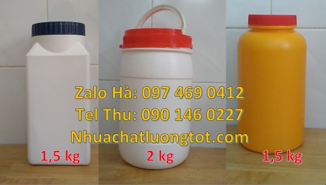 Nơi bán hũ 1kg, Hũ 0.5kg hdpe, Hũ 1kg vặn, Hũ giá rẻ Hũ nhựa hdpe 500gr đựng hóa chất, hũ 1kg đựng