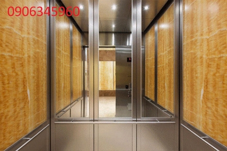 Ốp inox trang trí cabin thang máy - nhận gia công inox theo yêu cầu
