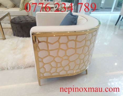 Chân ghế inox mạ vàng PVD hiện đại - nhận gia công inox theo yêu cầu