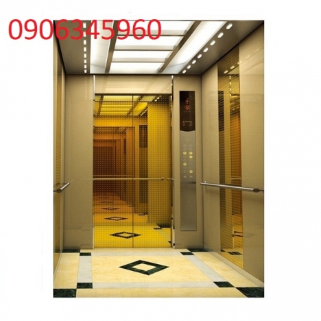 Ốp inox trang trí cabin thang máy - nhận gia công inox theo yêu cầu