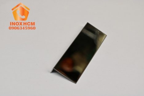 Nẹp chữ L mạ màu PVD - nhận gia công nẹp inox theo yêu cầu