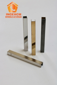 Nẹp inox u mạ màu PVD - nhận gia công nẹp inox theo yêu cầu