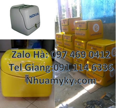 Thùng giao cơm, thùng nhựa, Thùng giao đồ uống, Thùng đựng văn phòng phẩm Thùng giao hàng 62x52x62