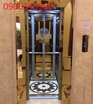 Ốp inox trang trí cabin thang máy - nhận gia công inox theo yêu cầu