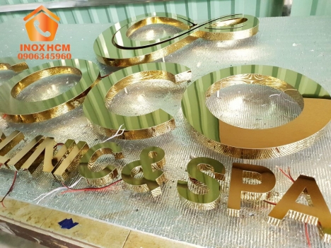 Chữ Inox Vàng Gương PVD - nhận gia công inox theo yêu cầu
