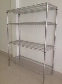 Kệ inox mạ vàng PVD - nhận gia công inox theo yêu cầu
