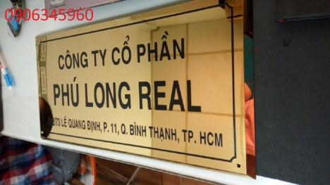 BẢNG HIỆU INOX 304 ĂN MÒN VÀNG GƯƠNG PVD - nhận gia công inox theo yêu cầu
