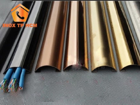 Nẹp Inox Bán Nguyệt PVD - nhận gia công inox theo yêu cầu