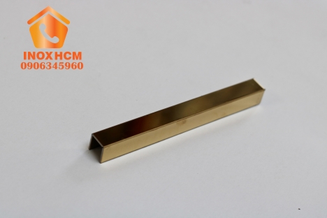 Nẹp inox u mạ màu PVD - nhận gia công nẹp inox theo yêu cầu