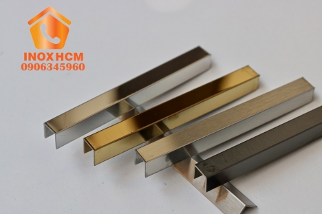 Nẹp inox u mạ màu PVD - nhận gia công nẹp inox theo yêu cầu