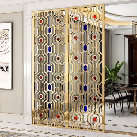 Vách CNC phòng khách hiện đại - nhận gia công inox theo yêu cầu
