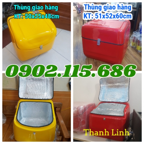 Thùng chở hàng composite, thùng giao hàng, thùng ship hàng loại trung, thùng chở hàng sau xe máy, th