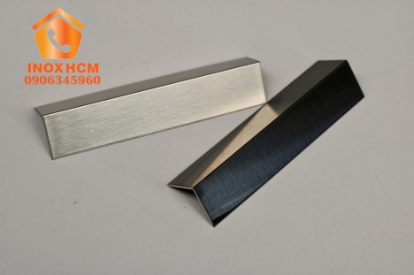 Nẹp inox chữ v mạ màu PVD - nhận gia công nẹp inox theo yêu cầu