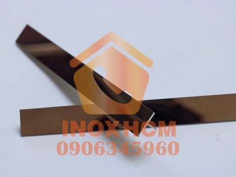 Nẹp chữ t mạ màu PVD - nhận gia công nẹp inox theo yêu cầu