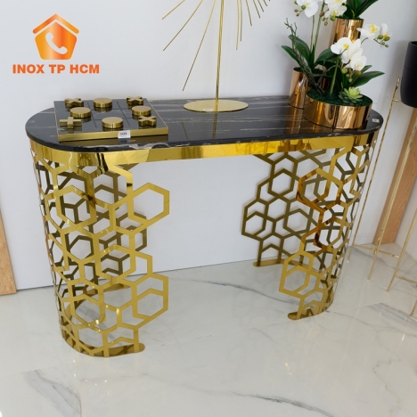 Bàn Console Inox Mạ Vàng PVD