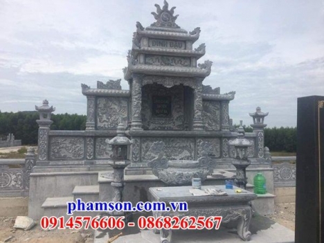 458 Lăng thờ đá đẹp hậu giang - miếu thờ chung khu nghĩa trang
