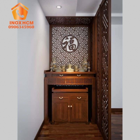 Vách CNC Bàn Thờ inox hiện đại
