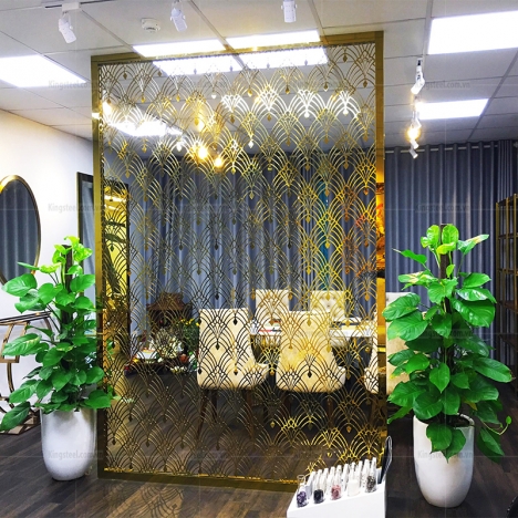 Vách CNC phòng khách hiện đại - nhận gia công inox theo yêu cầu