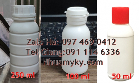 chai 50ml đựng thuốc trừ sâu, chai 100ml vuông hdpe chai xịt phun sương 500ml, chai 250ml đựng thuố