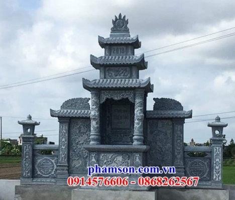 458 Lăng thờ đá đẹp hậu giang - miếu thờ chung khu nghĩa trang