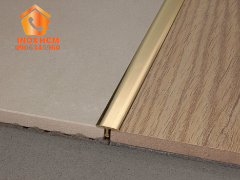 Nẹp chữ t mạ màu PVD - nhận gia công nẹp inox theo yêu cầu