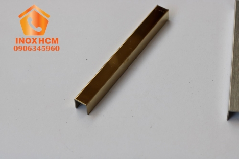 Nẹp inox u mạ màu PVD - nhận gia công nẹp inox theo yêu cầu