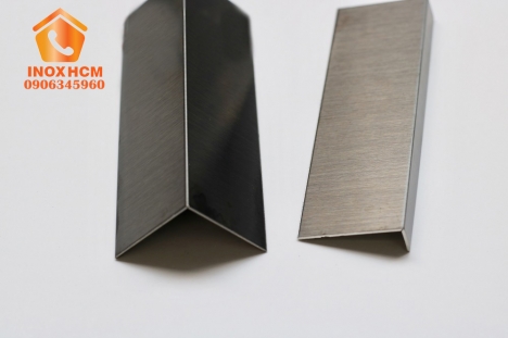 Nẹp chữ L mạ màu PVD - nhận gia công nẹp inox theo yêu cầu
