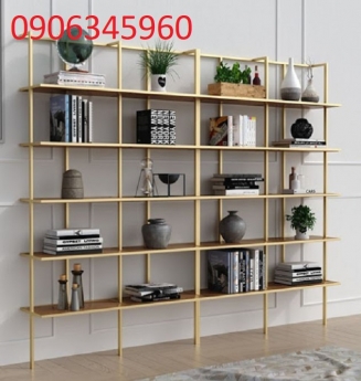 kệ trang trí inox mạ vàng - nhận gia công inox theo yêu cầu