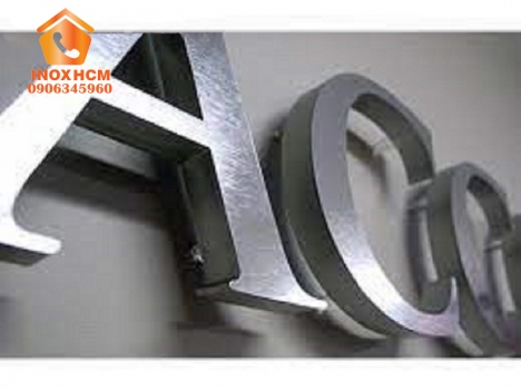 Chữ Inox Trắng Xước PVD - nhận gia công inox theo yêu cầu