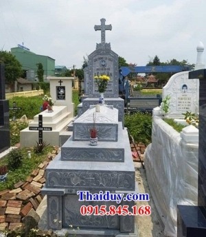 006 Mộ công giáo đẹp bắc giang - mộ đạo đá