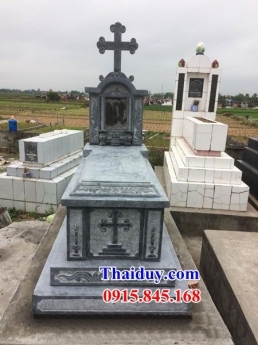 006 Mộ công giáo đẹp bắc giang - mộ đạo đá