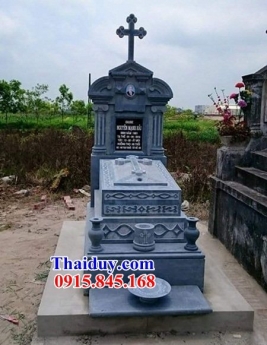 006 Mộ công giáo đẹp bắc giang - mộ đạo đá
