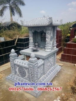 004 Mộ đá đẹp ninh bình - mẫu mộ một mái bằng đá