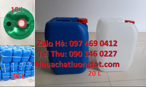 Can đựng hóa chất, Can nhựa 20 lít đựng hóa chất, can 20l giá rẻ can 25l xanh, Can cao cấp, Can 20l