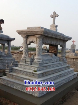 006 Mộ công giáo đẹp bắc giang - mộ đạo đá