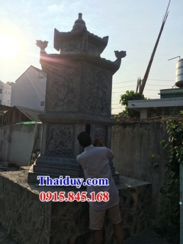 530 mộ tháp đẹp vĩnh long - tháp mộ bằng đá