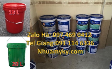 Bán Xô sơn 5l quai sắt, xô nhựa 1 lít xô nhựa 18 lít nắp chiết rót, Vỏ thùng đựng sơn 19 li