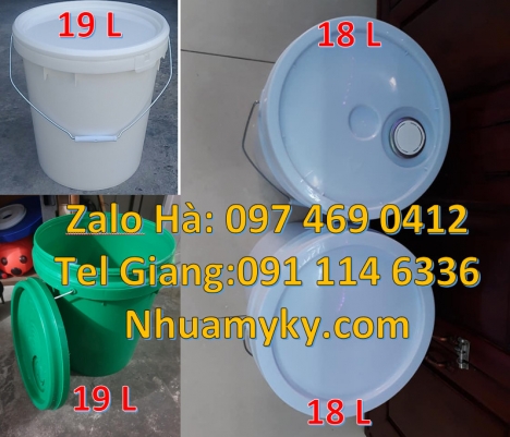 Bán Xô sơn 5l quai sắt, xô nhựa 1 lít xô nhựa 18 lít nắp chiết rót, Vỏ thùng đựng sơn 19 li