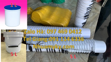 Bán Xô sơn 5l quai sắt, xô nhựa 1 lít xô nhựa 18 lít nắp chiết rót, Vỏ thùng đựng sơn 19 li