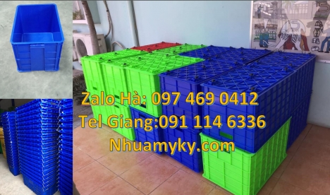 Rổ nhựa đựng trái cây, sóng nhựa hở có nắp đậy sóng nhựa có bánh xe, sọt nhựa có nắp đậy, Thùng nh