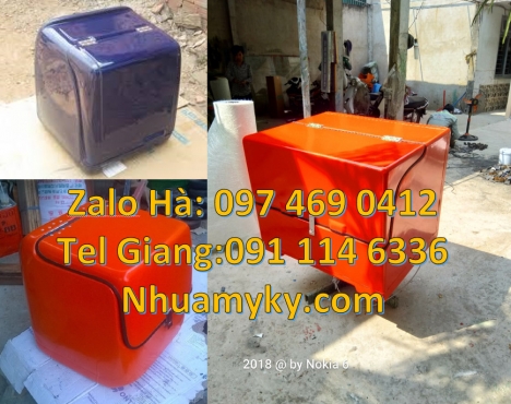 Thùng hàng giữ nhiệt, Thùng giao Cà phê, thùng giao Thực phẩm, Thùng giao hàng 62x52x62 cm, Th