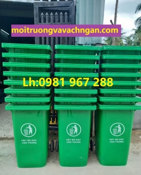 Thùng rác công cộng 120 lít ,thùng rác 120 lít ngoài trời