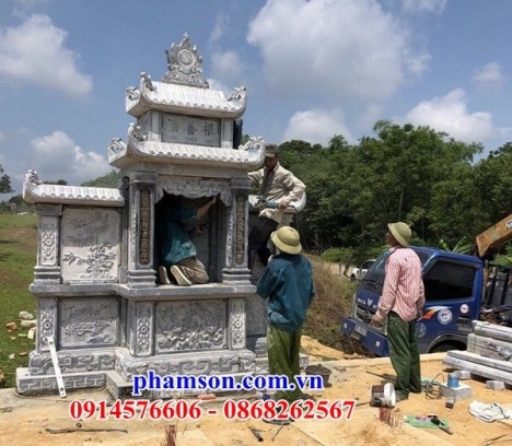50 Mộ hai mái đẹp - lăng mộ bằng đá nguyên khối