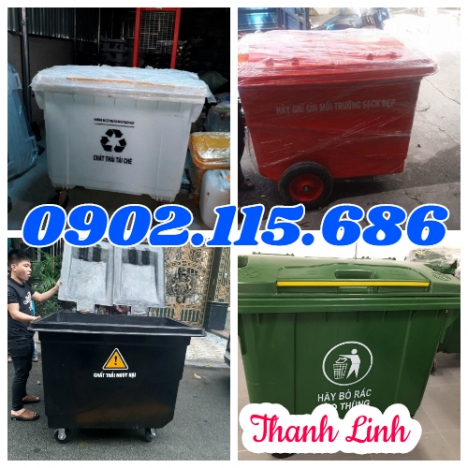Thùng rác 660 lít, thùng rác công nghiệp, thùng đựng rác , thùng rác công cộng, thùng rác 660 lít, t