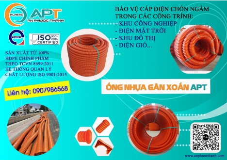 Sản xuất và cung cấp ống nhựa gân xoắn HDPE khu vực miền nam.
