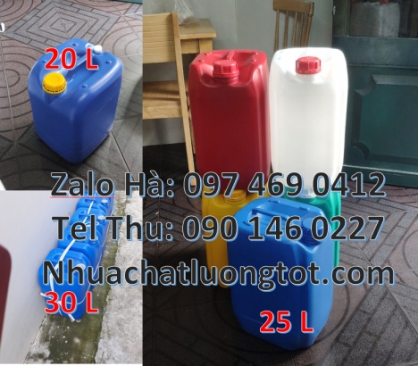Can 30l vuông xanh, can 25l vuông, can 20l giá rẻ, can 25l giá rẻ Can hdpe 20l vuông, Can vuông 25l